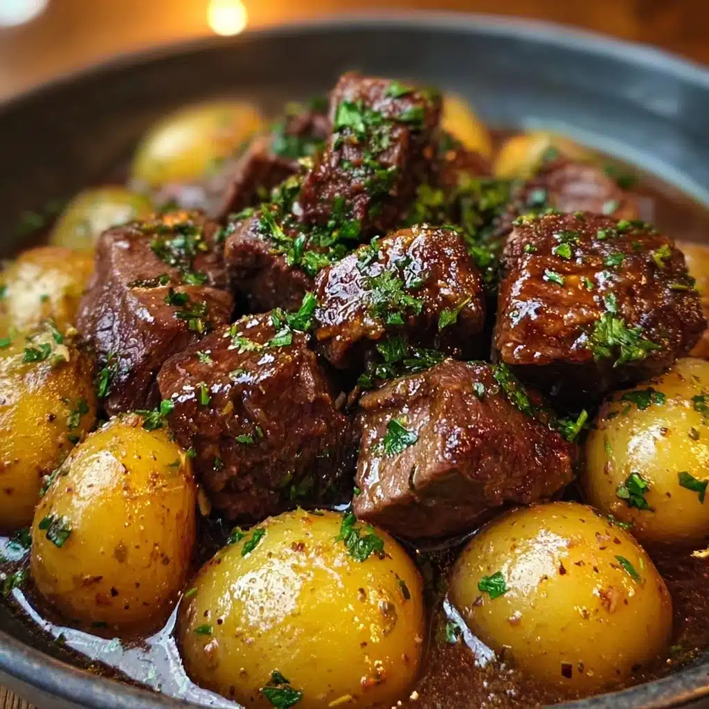 Garlic Butter Beef Bites with Potatoes Recipe - Recipe Image