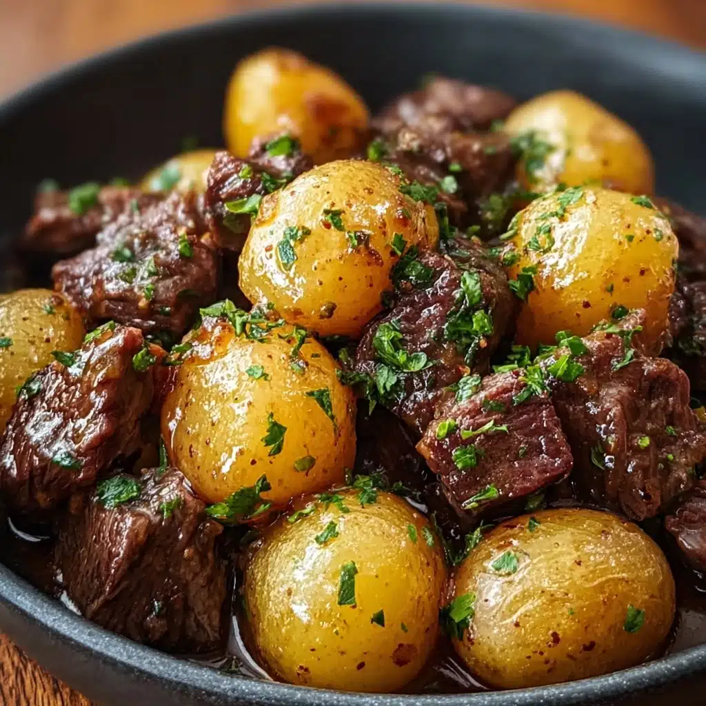 Garlic Butter Beef Bites with Potatoes Recipe - Recipe Image