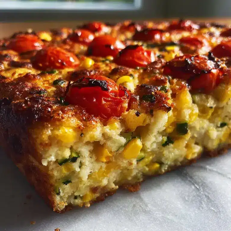 Zucchini Corn Tomato Bake Italian Parmesan Crust Recipe