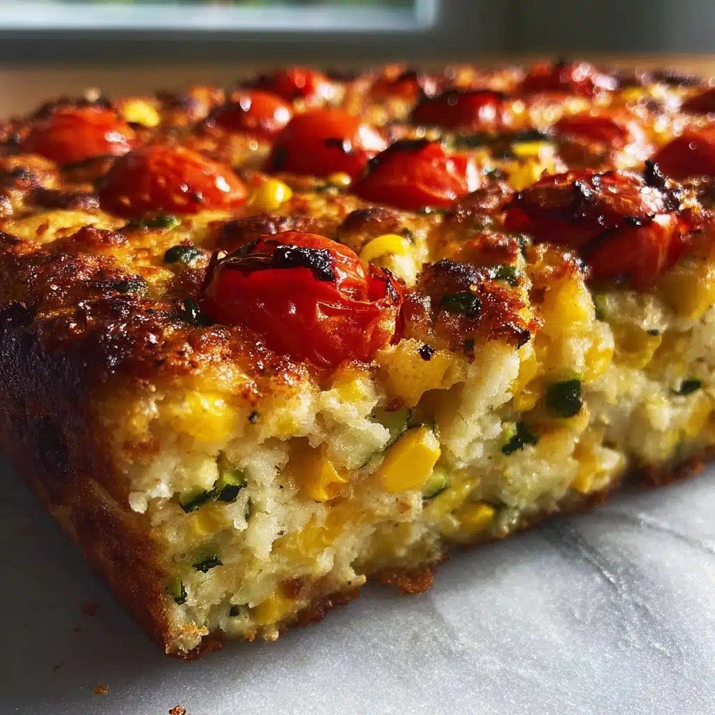 Zucchini Corn Tomato Bake Italian Parmesan Crust Recipe