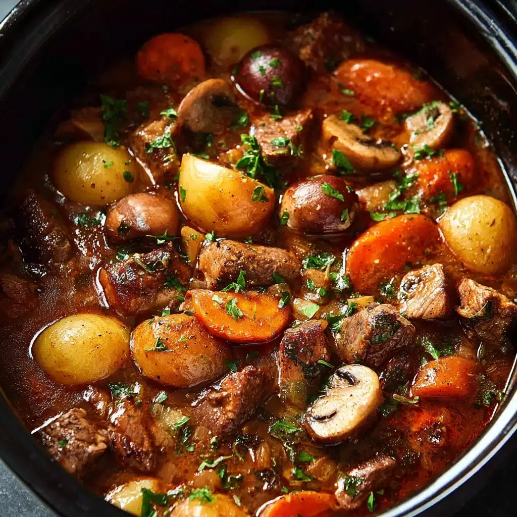 Slow Cooker Beef Bourguignon Recipe - Recipe Image
