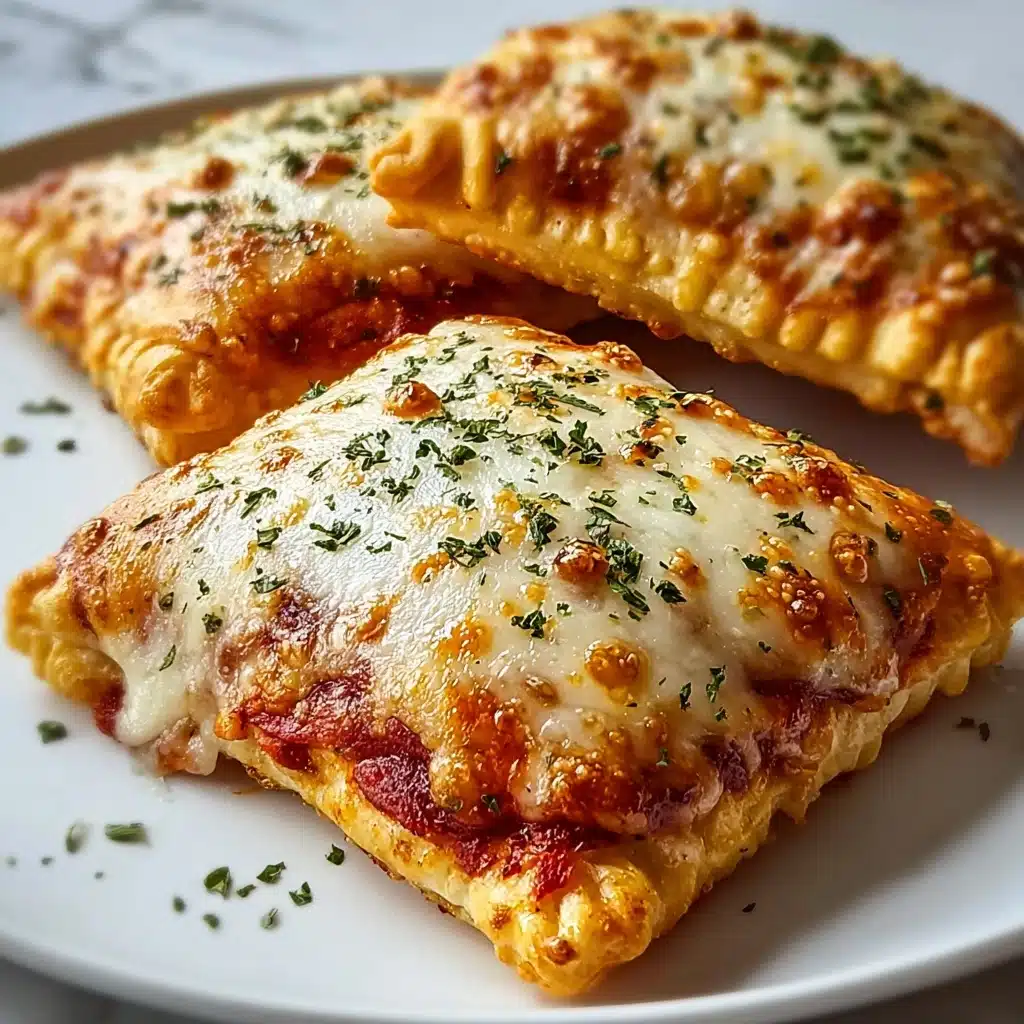 Homemade Easy Cheesy Pizza Pockets Recipe - Recipe Image
