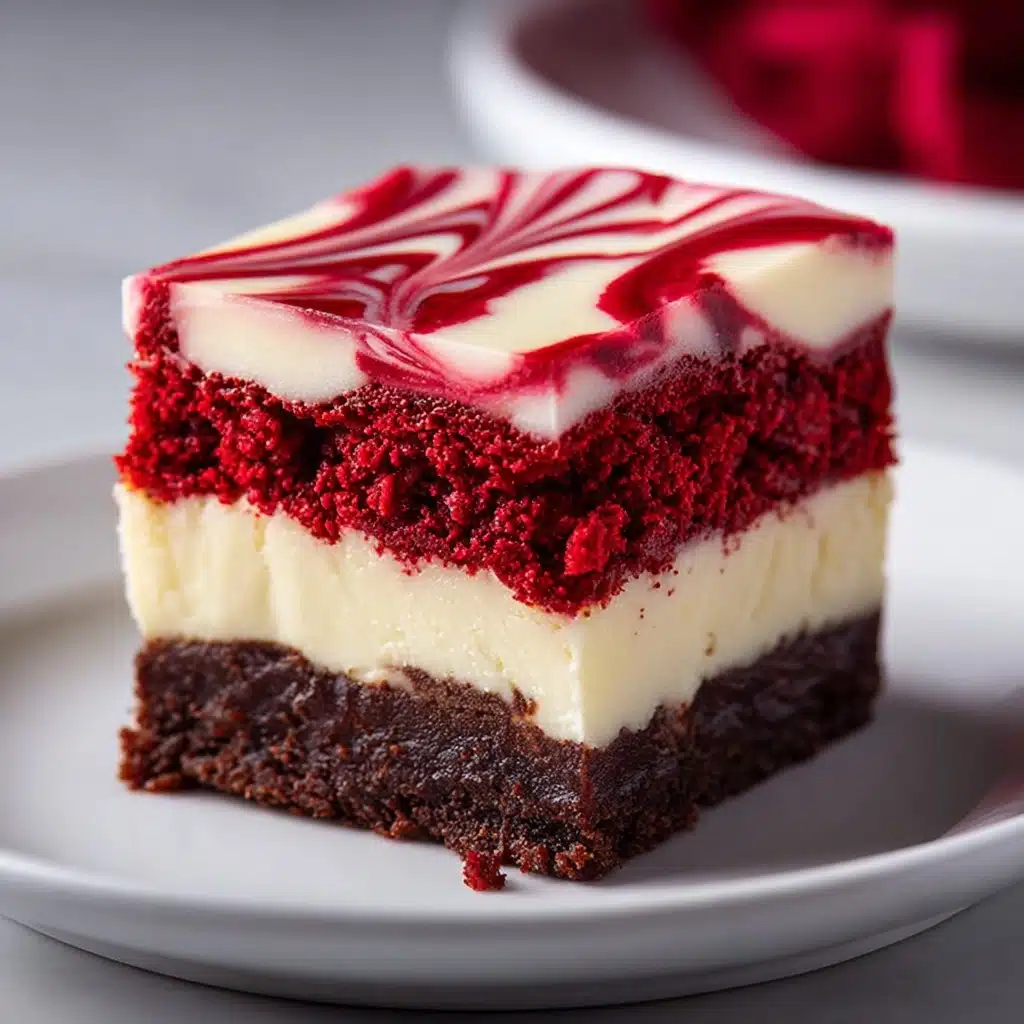 Red Velvet Cheesecake Brownies Recipe - Recipe Image