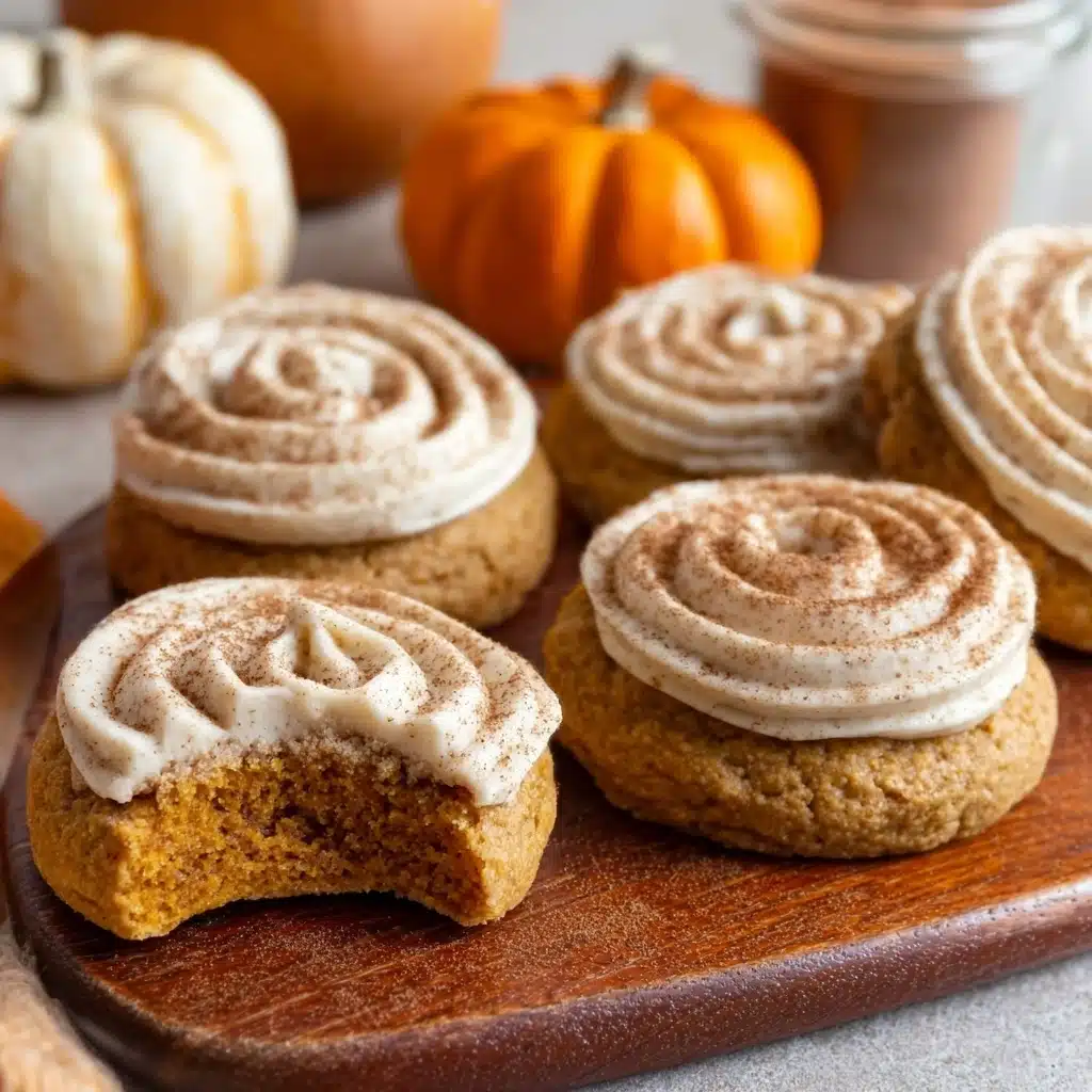 Soft Pumpkin Cookies with Cinnamon Frosting Recipe - Recipe Image