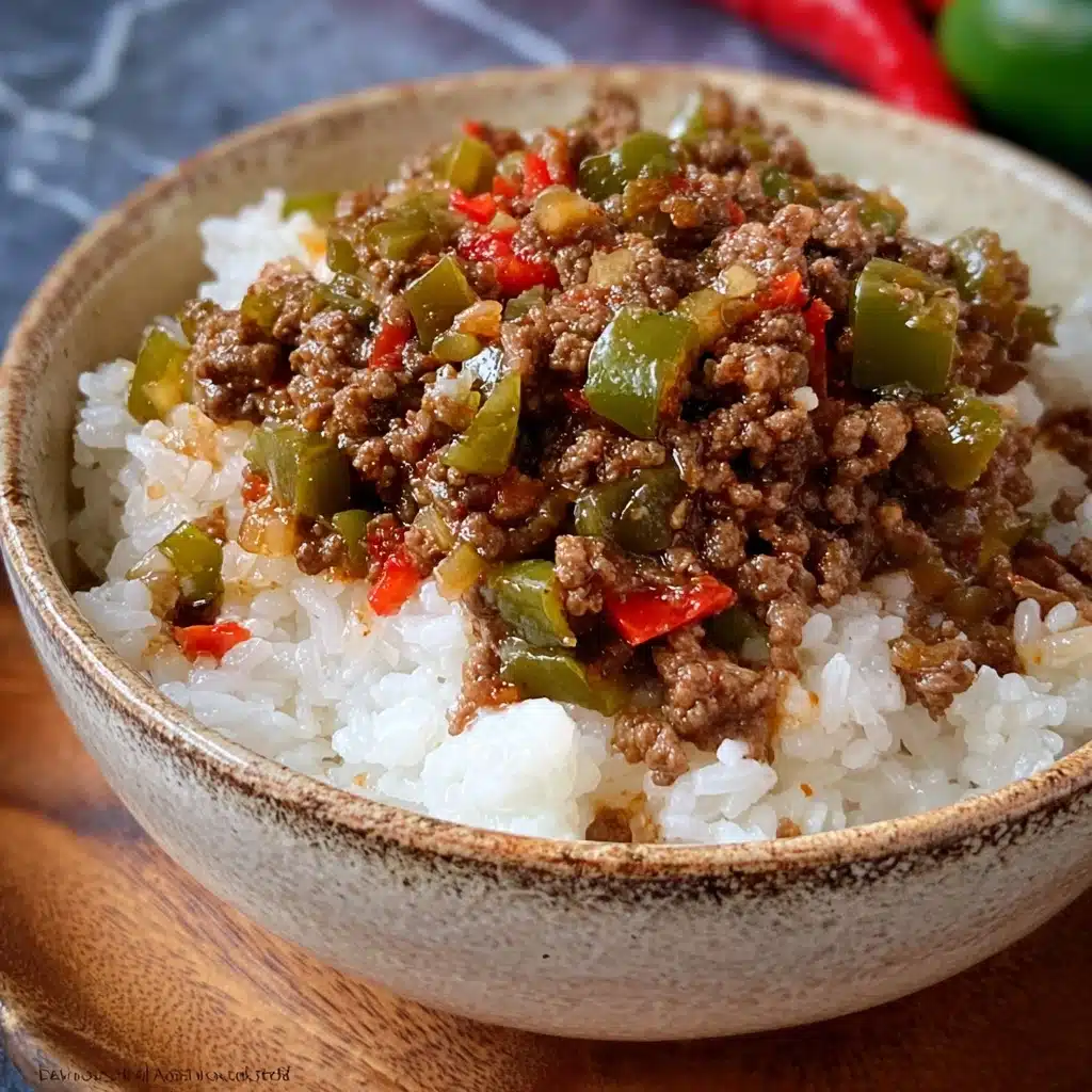 Beef and Pepper Rice Bowls Recipe - Recipe Image