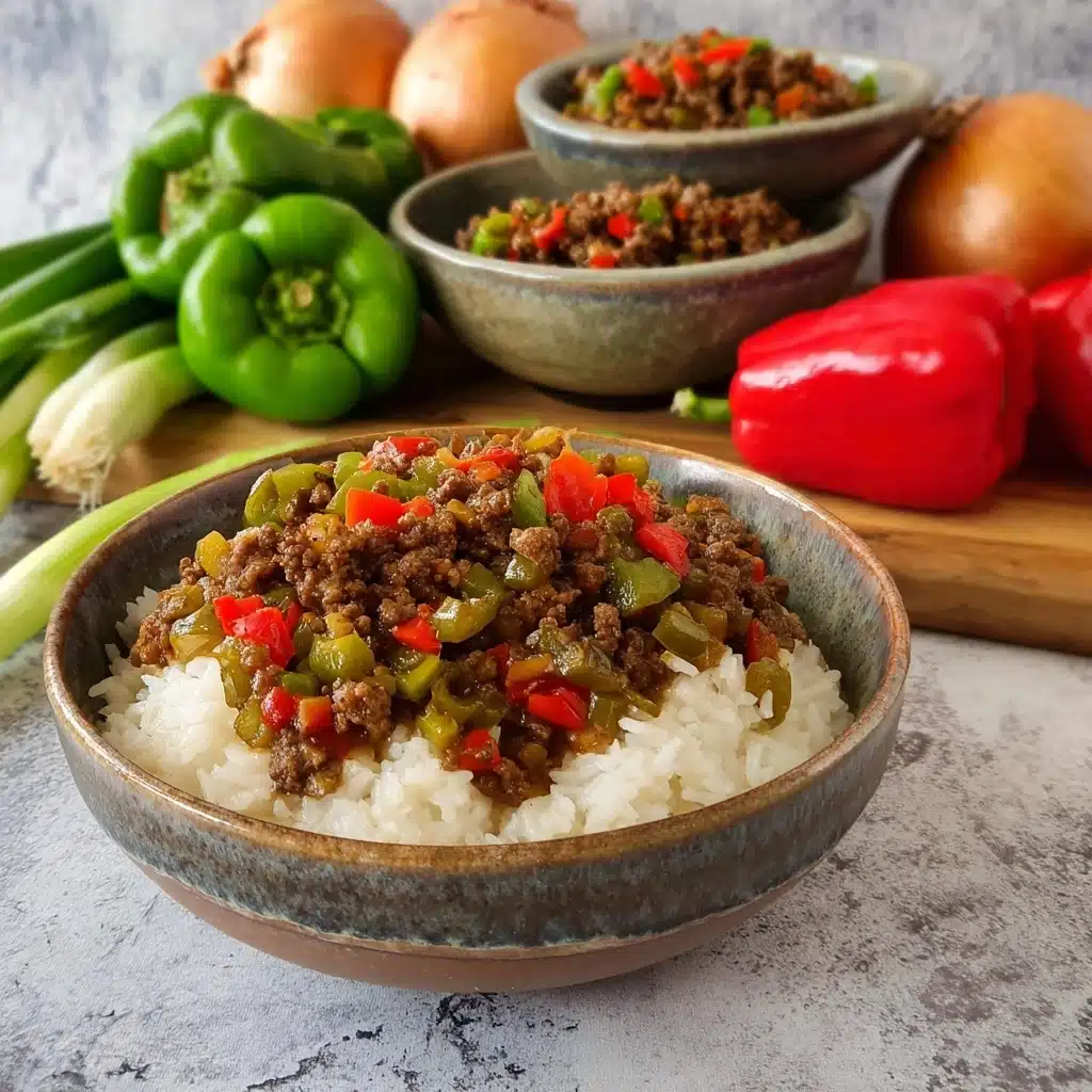 Beef and Pepper Rice Bowls Recipe - Recipe Image
