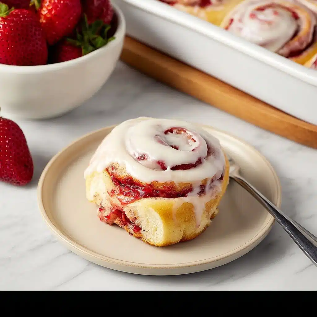 Strawberry Cheesecake Cinnabon Rolls Recipe - Recipe Image