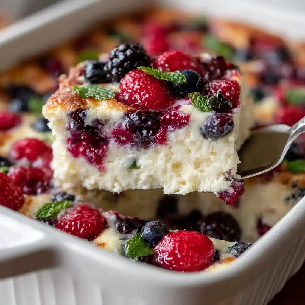 High Protein Triple Berry Bake Recipe - Recipe Image