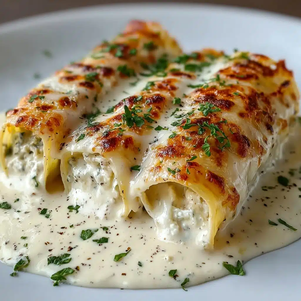 Chicken Alfredo Lasagna Rolls Recipe