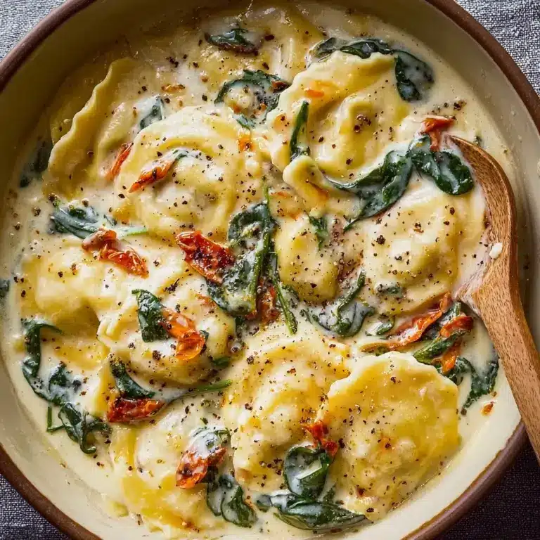 Creamy Tuscan Ravioli Soup Recipe