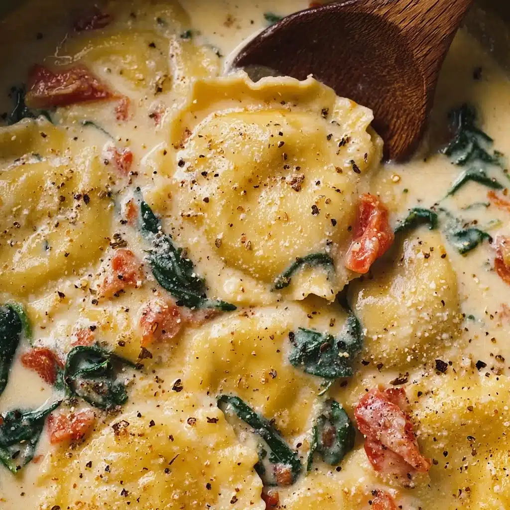 Creamy Tuscan Ravioli Soup Recipe - Recipe Image