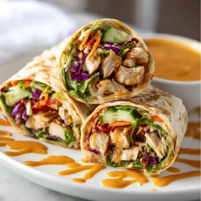 Thai Peanut Chicken Wraps Recipe