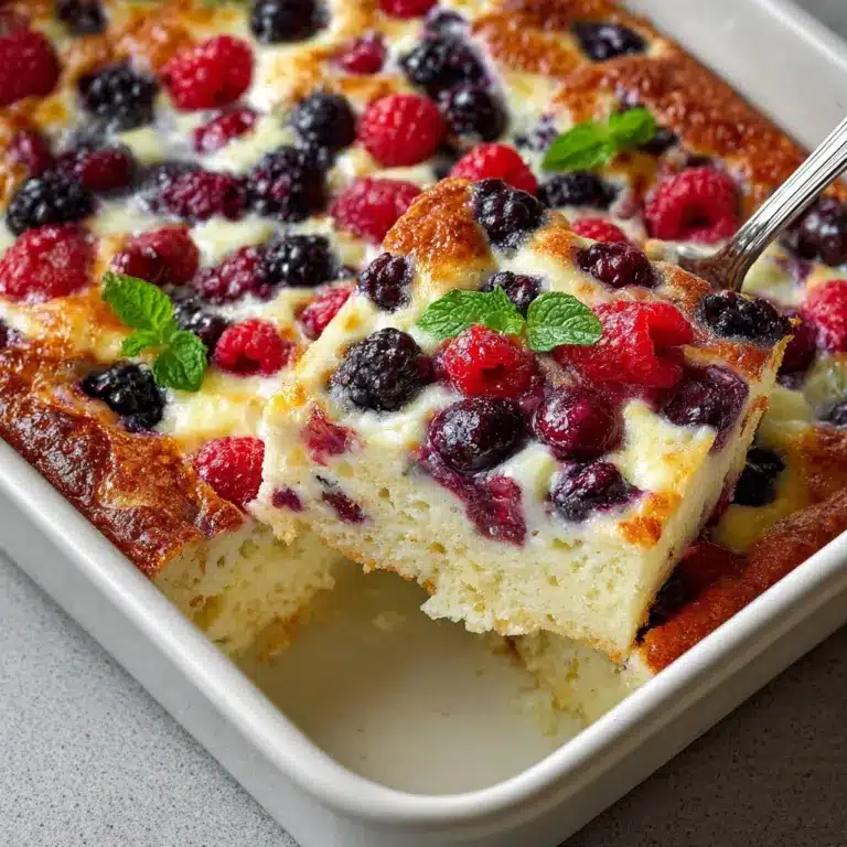 High Protein Triple Berry Bake Recipe