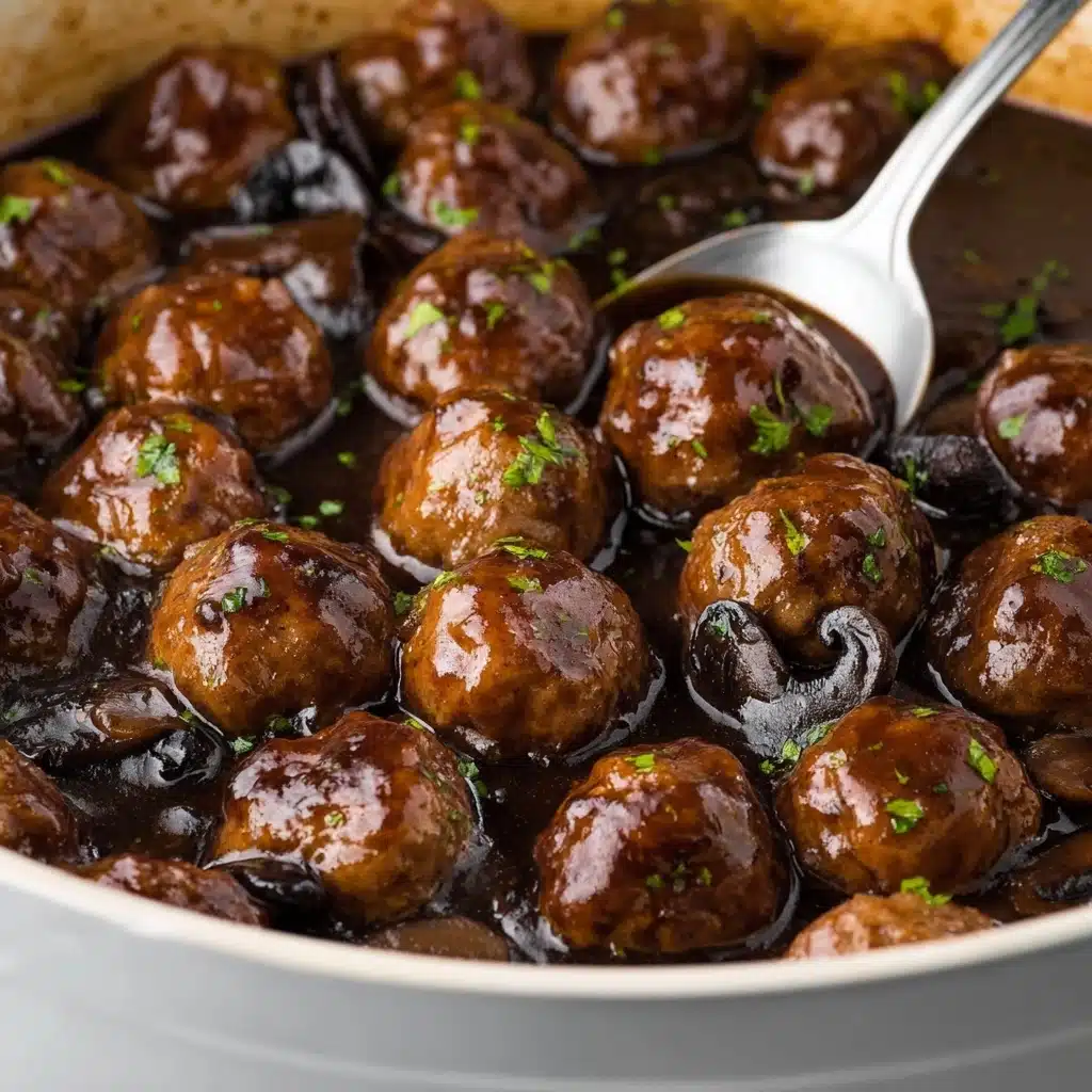 Slow Cooker Salisbury Steak Meatballs Recipe - Recipe Image