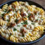 The Best Crockpot Garlic Parmesan Chicken Pasta Recipe