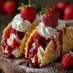 Strawberry Crunch Cheesecake Tacos Recipe