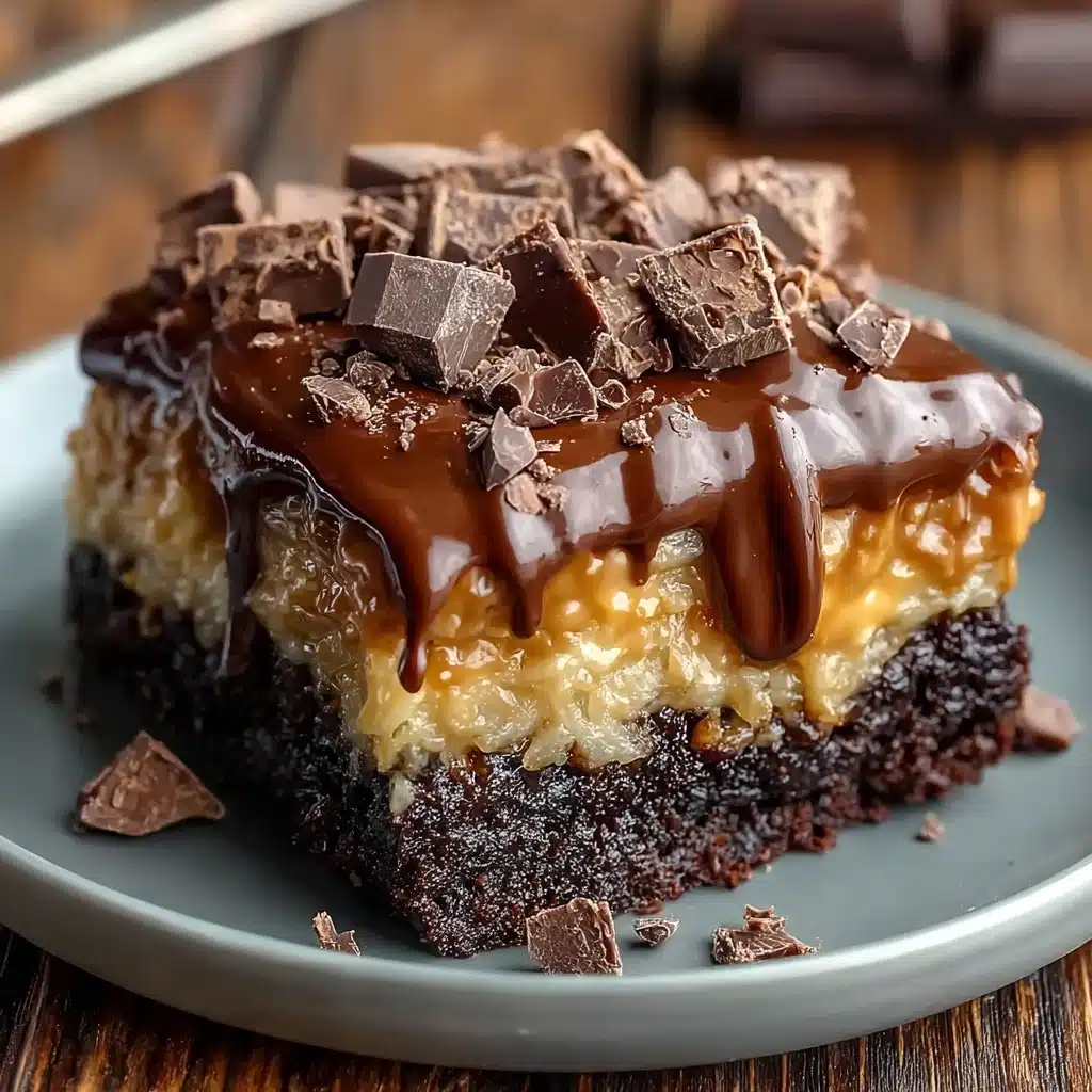 German Chocolate Poke Cake Recipe - Recipe Image
