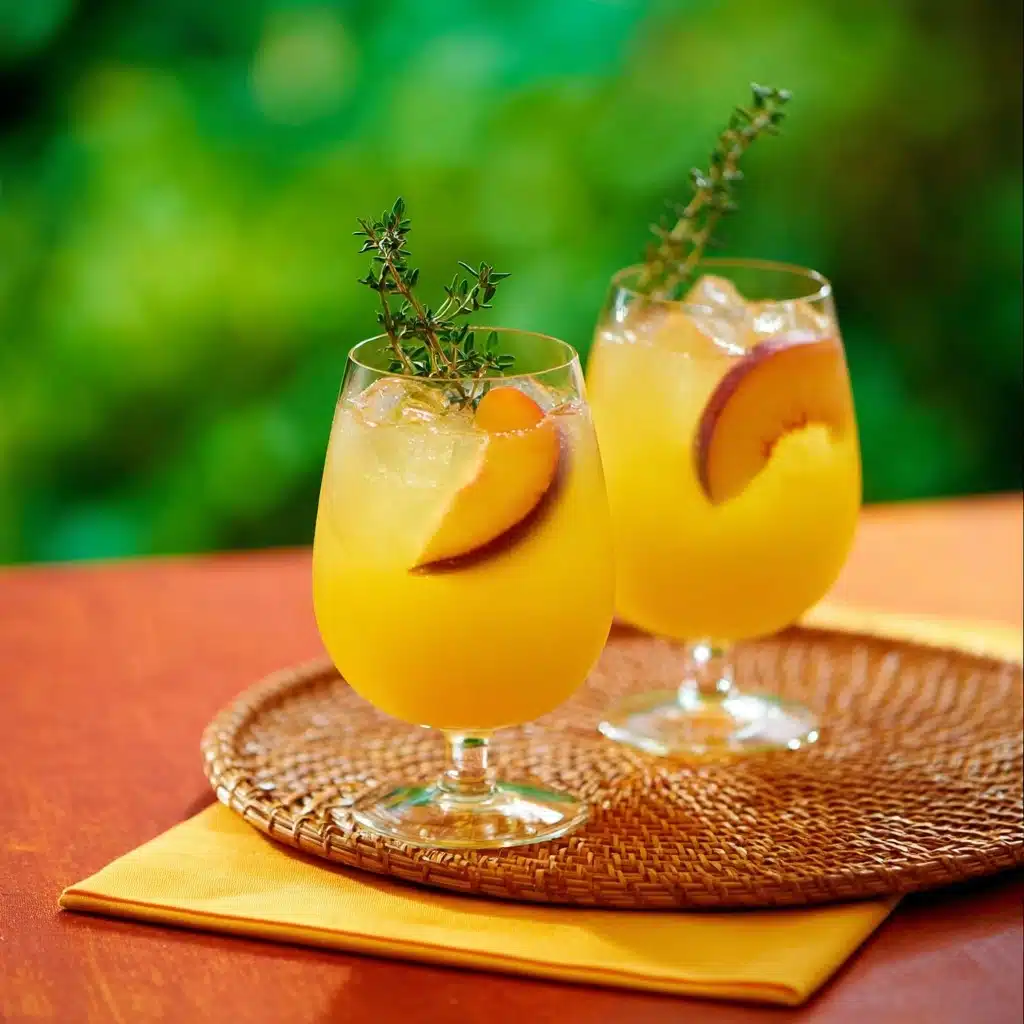 Boozy or Virgin Peach Cooler Recipe - Recipe Image
