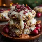 No-Bake Cranberry Pecan Praline Cookies Recipe