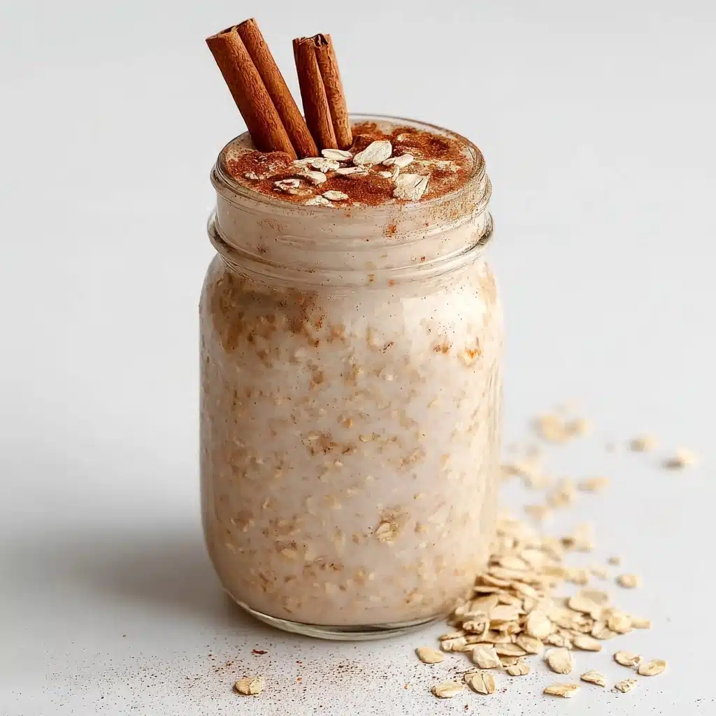 Tasty Vegan Dairy-Free Cinnamon Roll Overnight Oats Recipe - Recipe Image