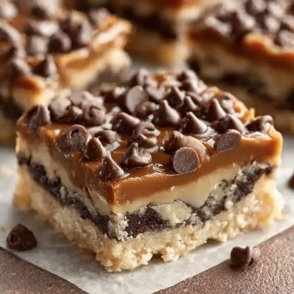 Caramel Chocolate Chip Cookie Bars Recipe - Recipe Image