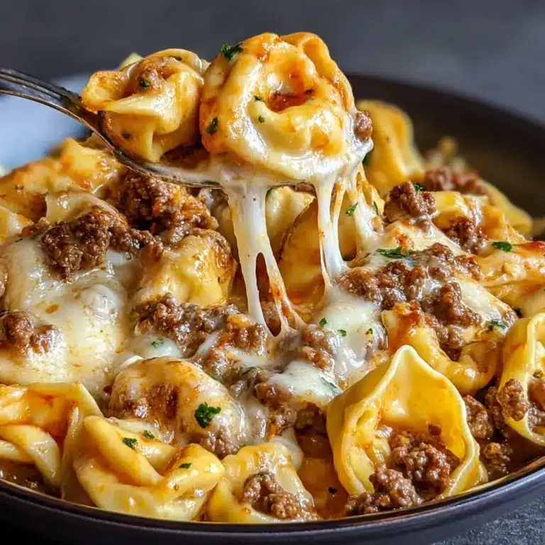 Cheesesteak Tortellini in a Rich Provolone Sauce Delight Recipe