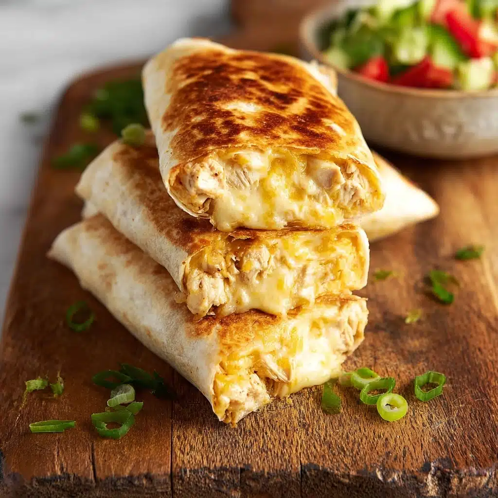 Cheesy Garlic Chicken Wraps Recipe - Recipe Image