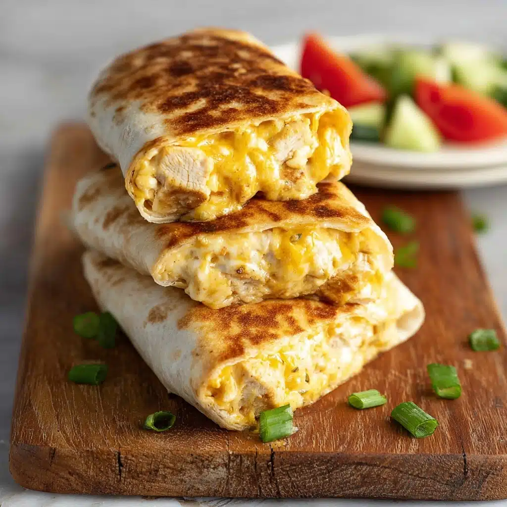 Cheesy Garlic Chicken Wraps Recipe - Recipe Image