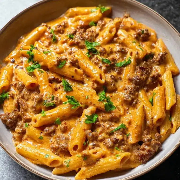 High Protein Creamy Beef Pasta Recipe