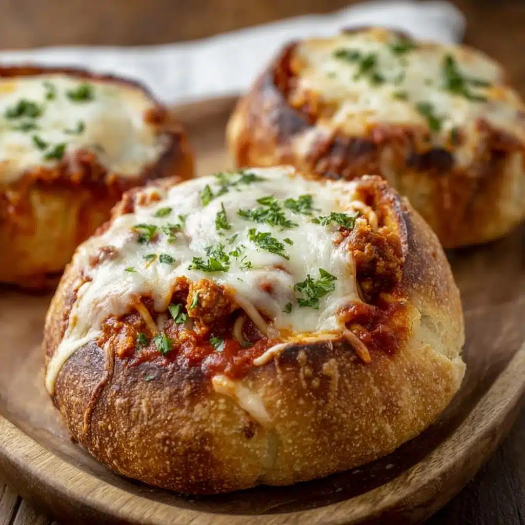 Spaghetti Garlic Bread Bowls Recipe - Recipe Image