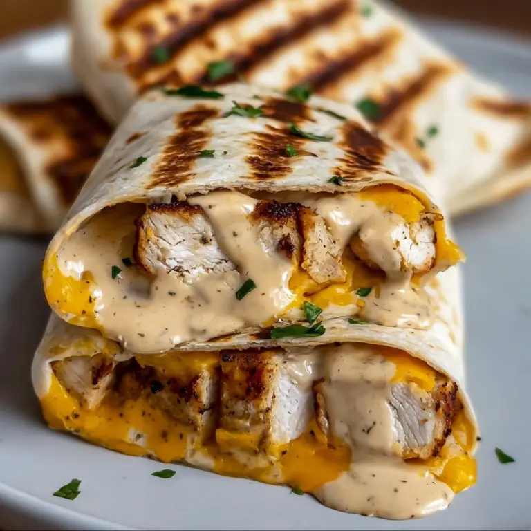 Cheesy Garlic Chicken Wraps Recipe
