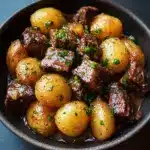 Garlic Butter Beef Bites with Potatoes Recipe