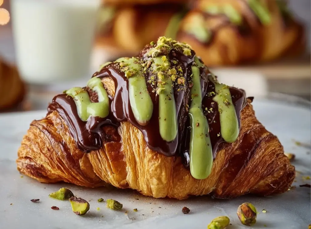Pistachio Chocolate Croissants Recipe