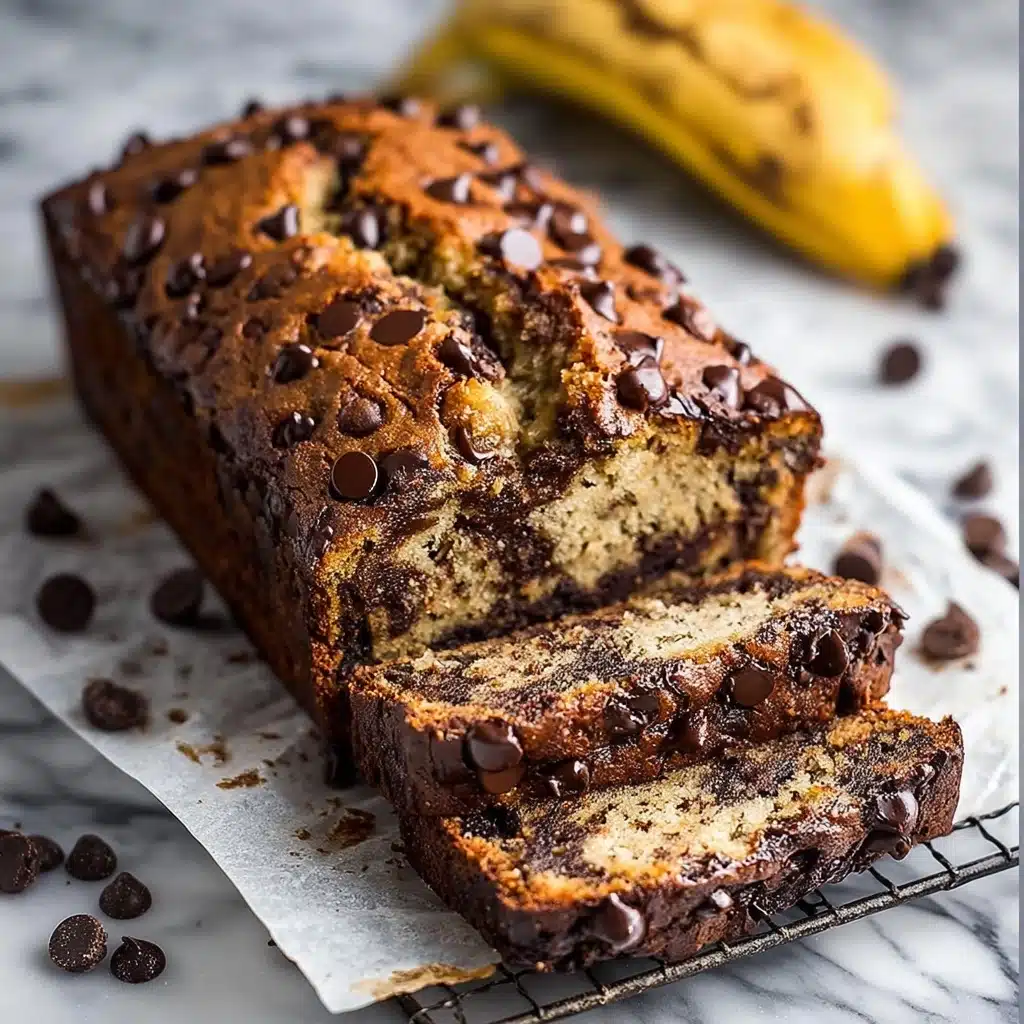 Super Moist Chocolate Chip Banana Bread Recipe - Recipe Image