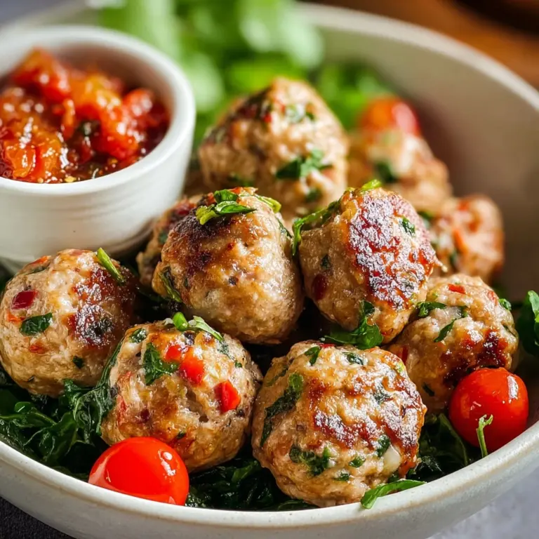 Mediterranean Chicken Meatballs Recipe