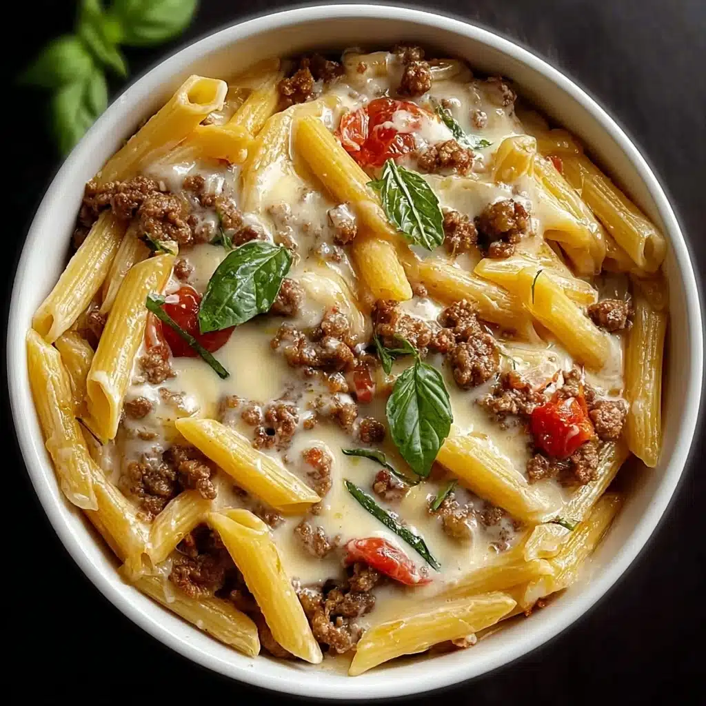 Creamy Rotel Pasta with Ground Beef Recipe