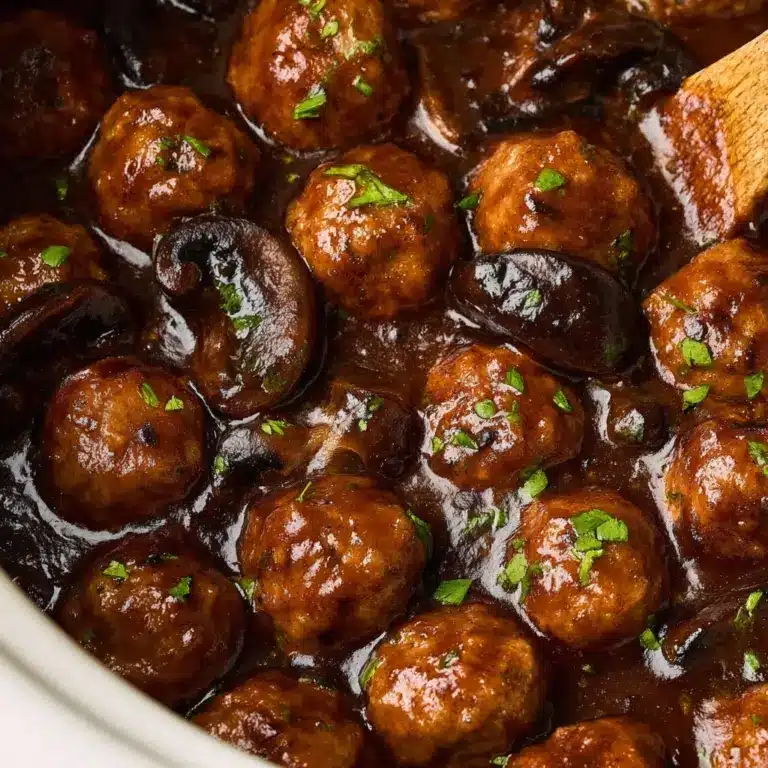 Slow Cooker Salisbury Steak Meatballs Recipe