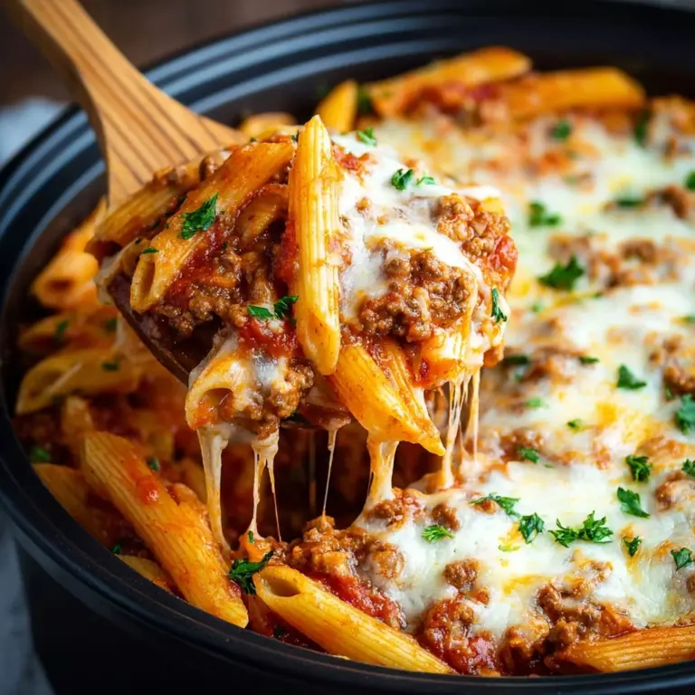 Savory Slow Cooker Baked Ziti Recipe