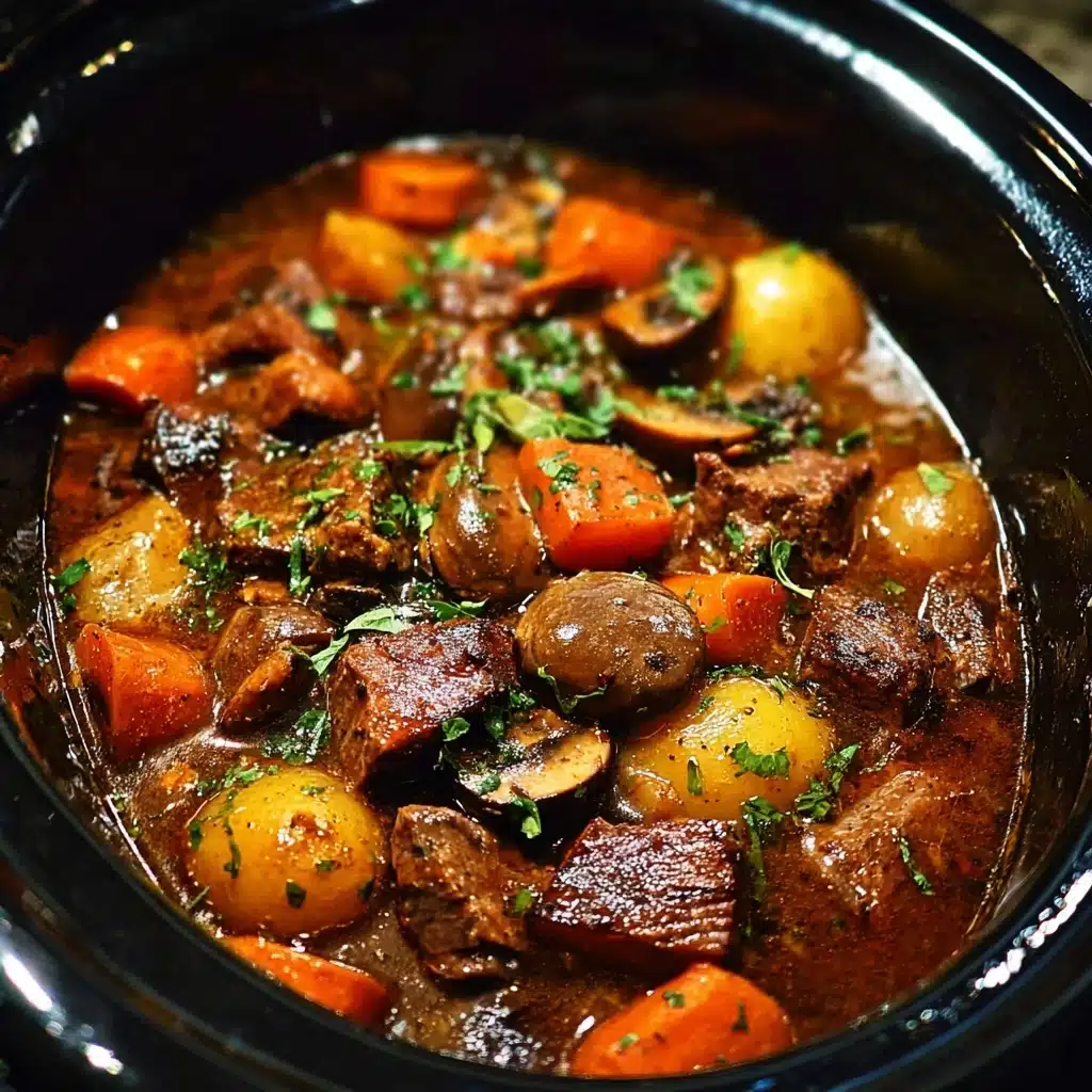 Slow Cooker Beef Bourguignon Recipe - Recipe Image