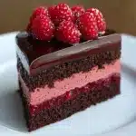 Dark Chocolate Raspberry Mousse Cake Recipe