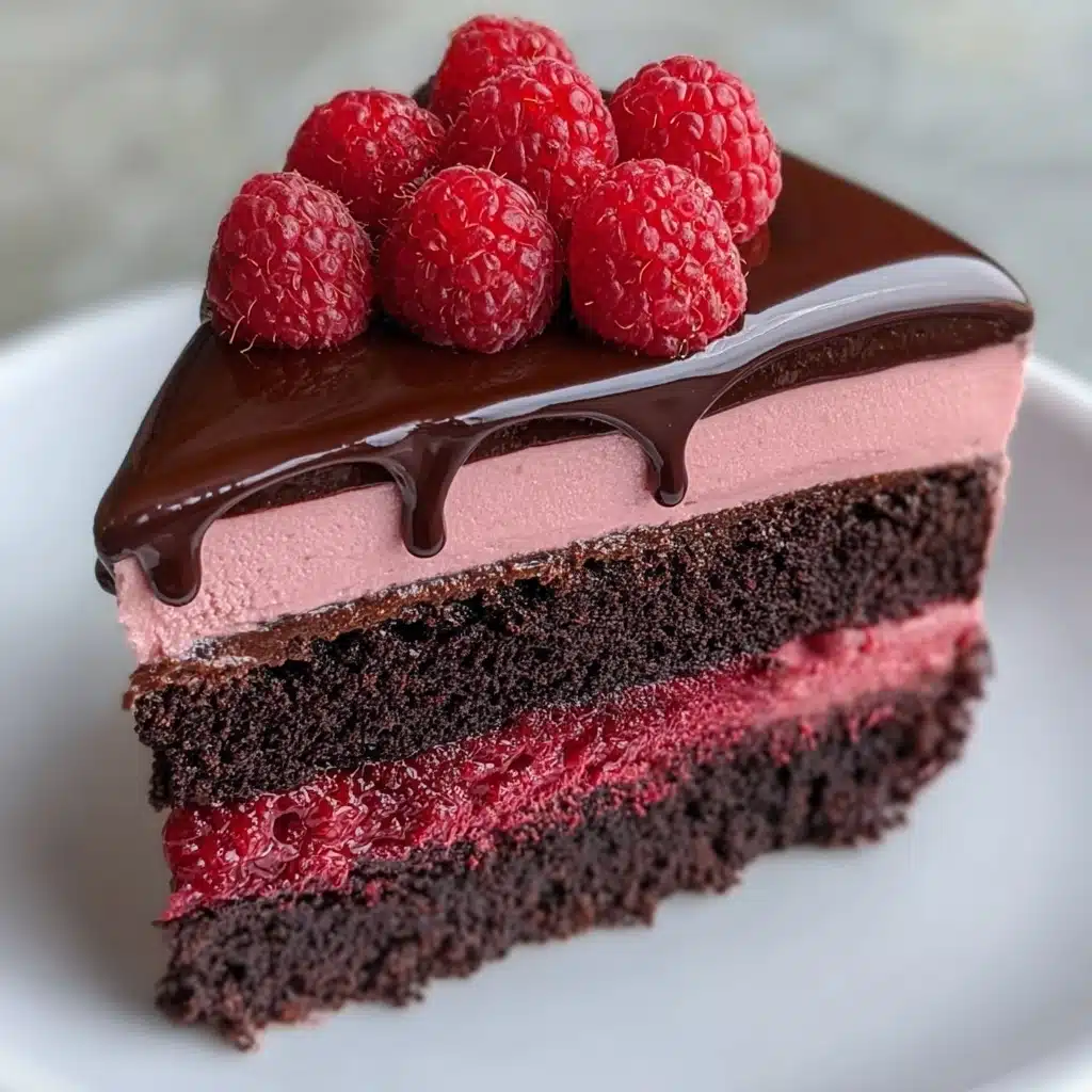 Dark Chocolate Raspberry Mousse Cake Recipe - Recipe Image