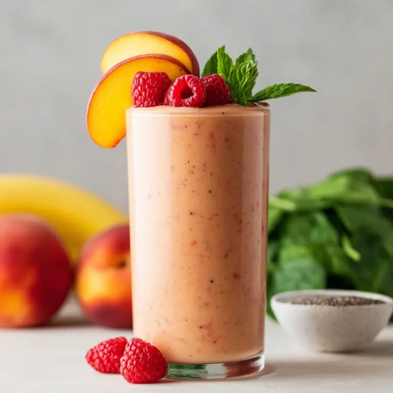 Raspberry Peach Smoothie Recipe