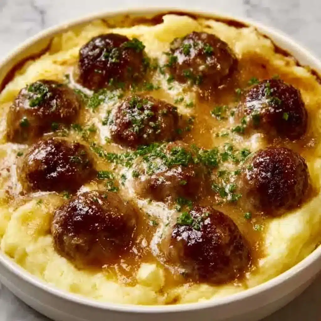 Meatball & Mashed Potato Bake Recipe - Recipe Image