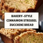 Cinnamon Streusel Topped Zucchini Bread Bakery Style Recipe