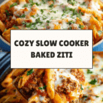Savory Slow Cooker Baked Ziti Recipe
