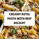 Creamy Rotel Pasta with Ground Beef Recipe