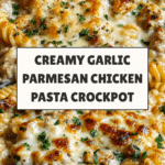 The Best Crockpot Garlic Parmesan Chicken Pasta Recipe