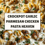 The Best Crockpot Garlic Parmesan Chicken Pasta Recipe