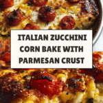 Zucchini Corn Tomato Bake Italian Parmesan Crust Recipe