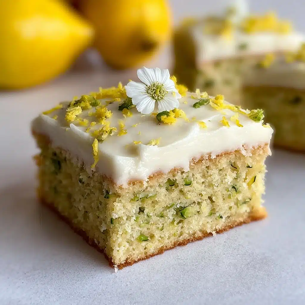 Zesty Lemon Zucchini Bars Recipe - Recipe Image